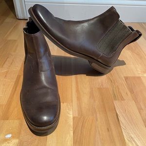 Rockport Worn-Brown Leather Chelsea Boots